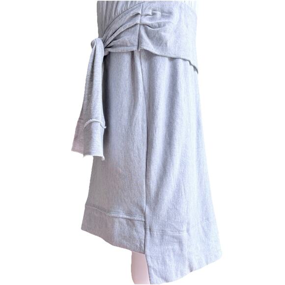 SOUTHCOTT Large Short Sleeve Sweatshirt Dress Mixed Media Gray Casual Loungewear - Picture 10 of 13